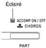 CASIO Celviano AP6BP - Appuyez sur le bouton ⑦ (ACCOMP ON/OFF) de sorte que son témoin s'éclaire. - 1
