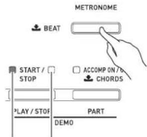 CASIO Celviano AP6BP - Appuyez sur le bouton ⑧ (METRONOME). - 1
