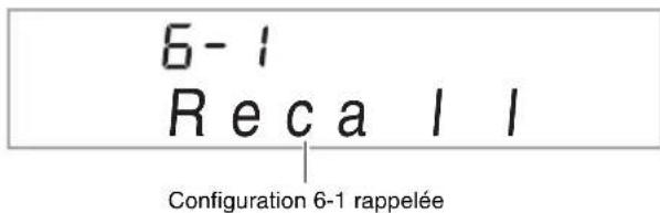 CASIO CDP235R - Pour rappeler une configuration de la mémoire de consignation - 2