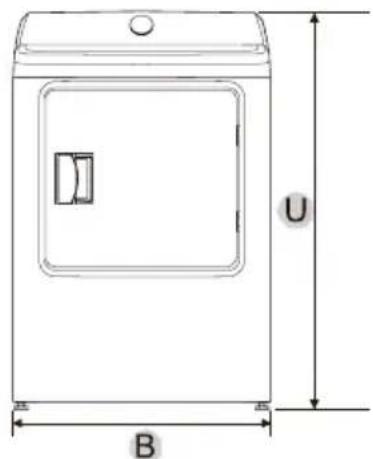 Avanti SED67D0W - Distances minimales entre le sèche-linge et les murs adjacents ou autres superficies : - 1