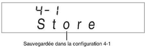 4-1 Store Sauvegardée dans la configuration 4-1