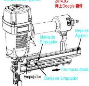2014.5.1 网上Google 翻译 Manila de Empujador Dejar de Agujeto Empujador Clavia de Empujador Tire hacia atrás