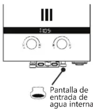 IOS Pantalla de entrada de agua interna