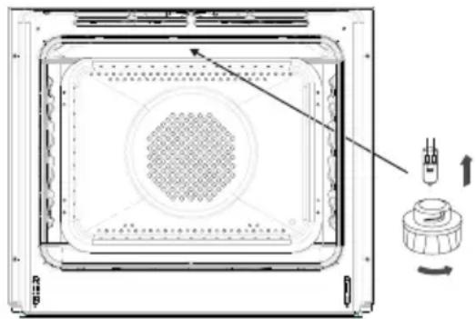 AMICA EHCX 933 130 S - Replacing the halogen bulb in the oven - 1