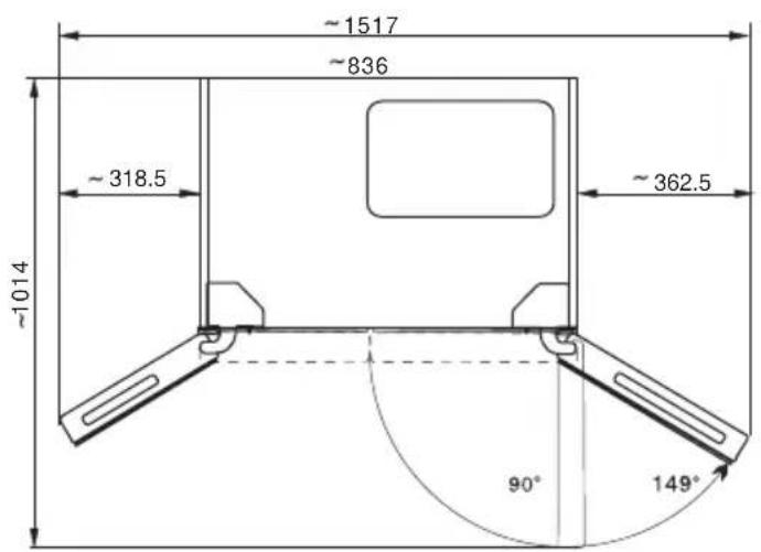 CANDY CSC818EXWD - Installation dimension - 3