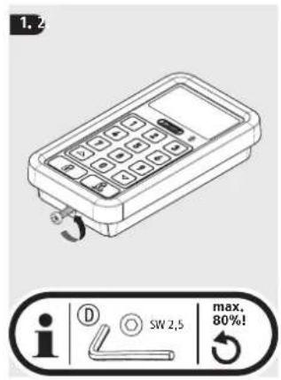 ABUS CFT3100 - Instrucciones de montaje del teclado - 1