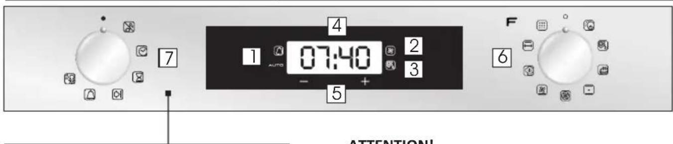 1 AUTO 07:40 - + 5 4 2 3 F 6 ATTENTIONL