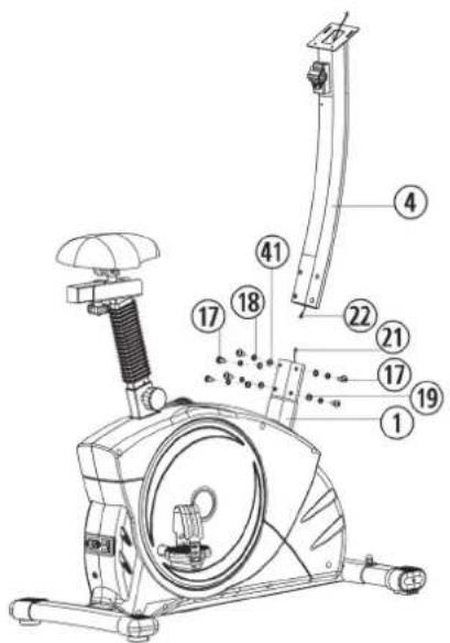 Christopeit ET 6 Pro - Uar 4: MoHTax onOpHoI Tpy6bI pyra (4) Ha ochOBHOI pame (1). - 1