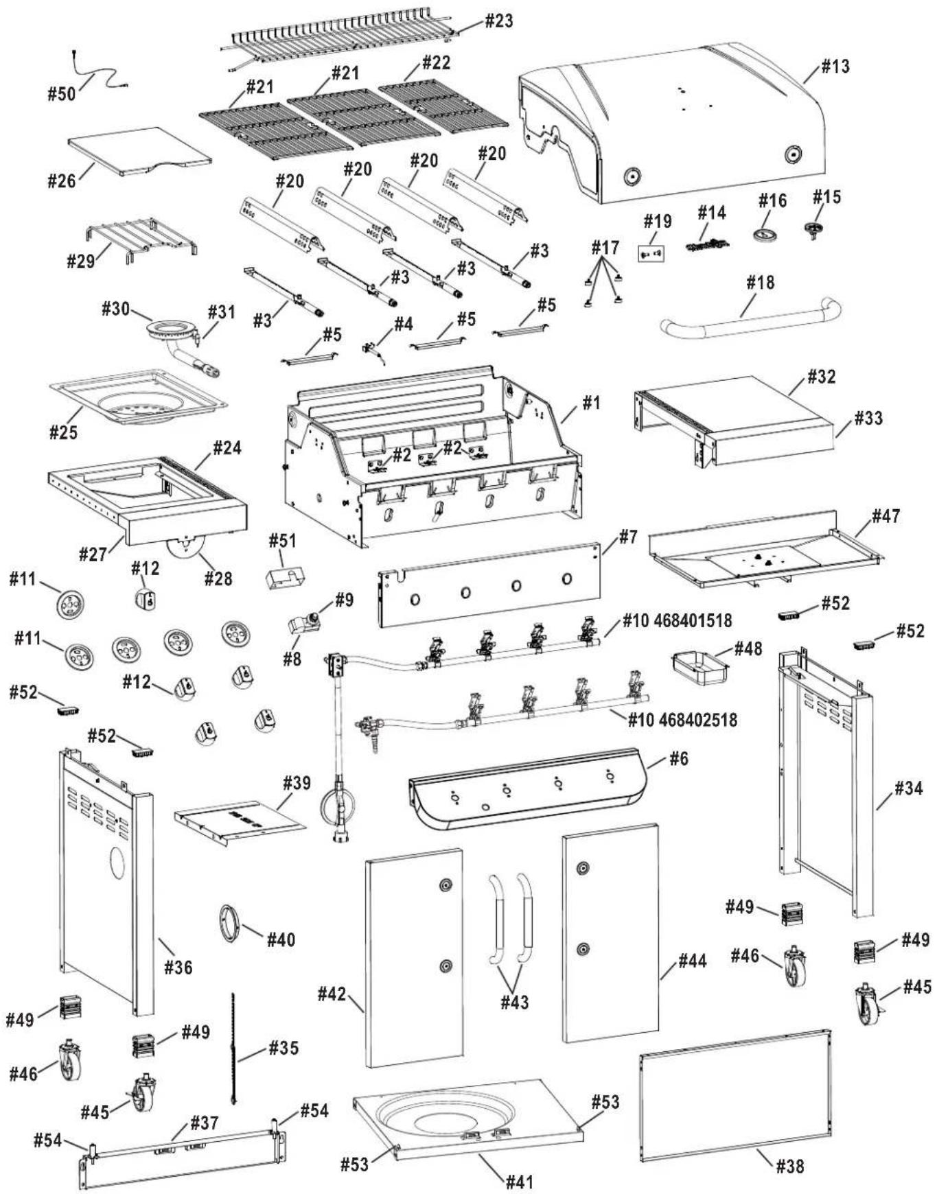 CHAR BROIL Convective 440 S - PARTS DIAGRAM - 1