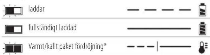 laddar fullständigt laddad Varmt/kallt paket fördröjning*