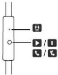 Diagram showing a vertical connector with connection points and four function icons: smiley face, play button, phone, and vowel.