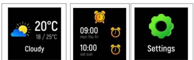20°C 18 / 25°C Cloudy 09:00 mon thu fri 10:00 sat sun Settings