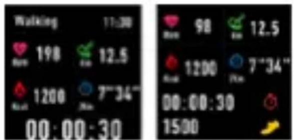Walking 11:30 198 12.5 1200 7~34" 00:00:30 98 12.5 1200 7~34" 00:00:30 1500