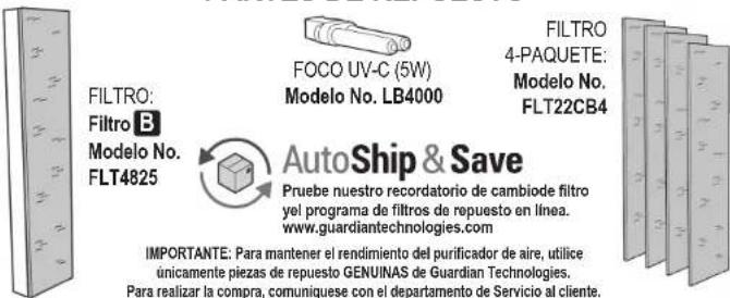 GermGuardian AC4900 - LA BOMBILLA CONTIENE MERCURIO - 4