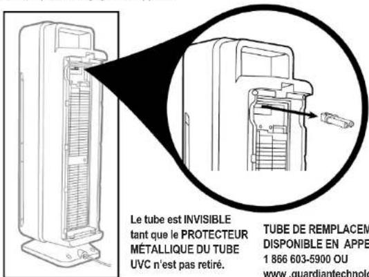 GermGuardian AC5300 - INSTALLER ET RETIRER LE TUBE UVC - 4