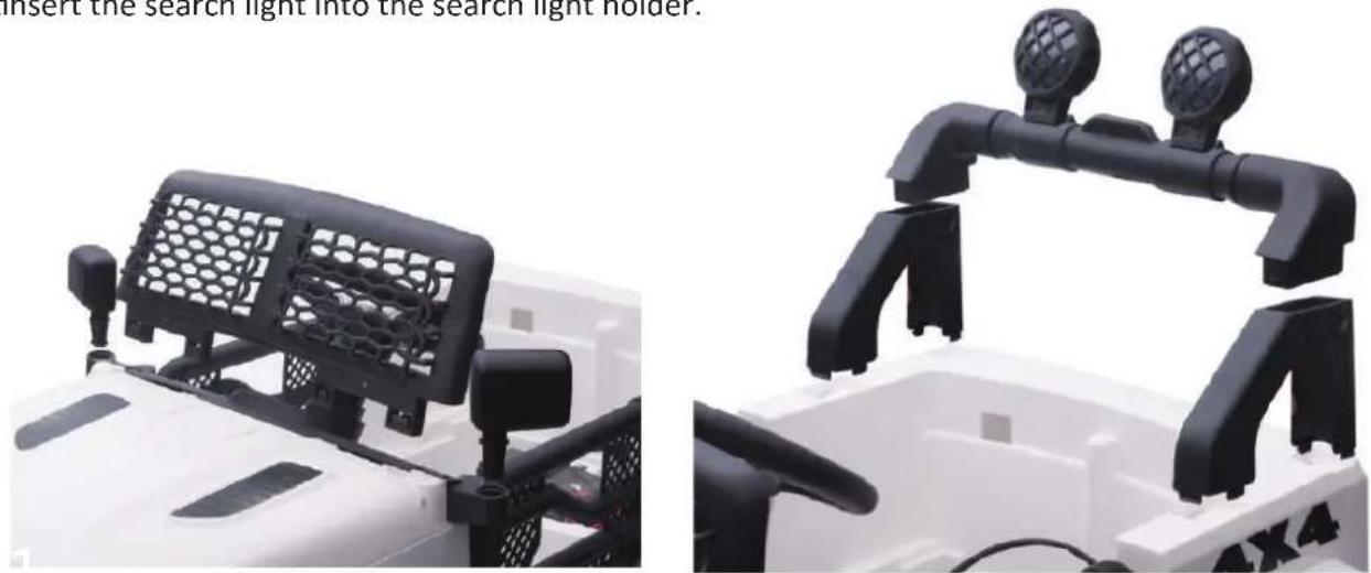 Merax TX295531 - Windshield, rearview mirror, search light holder, search light assembly - 1