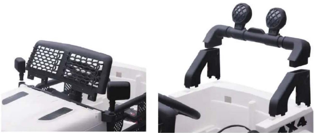 Merax TX295531 - Pare-brise, rétroviseur, support de phare de recherche, ensemble de phare de recherche - 1