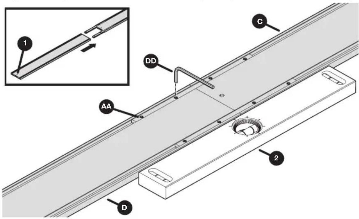 Kreg Straight Edge Guide - ATTENTION Assurez-vous de ne pas trop serrer les vis pour ne pas endommager le rail de guidage. Le serrage recommandé est 1/4 de tour après le point de résistance au serrage. - 1