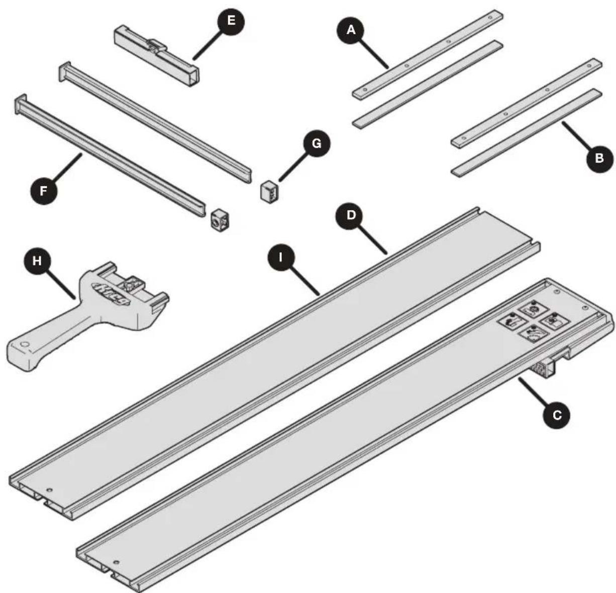 Kreg Straight Edge Guide - Antes del montaje - 3