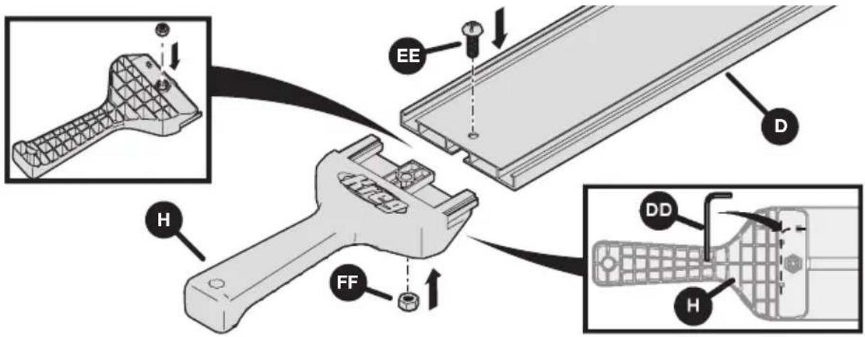 Kreg Straight Edge Guide - Install the Handle - 1