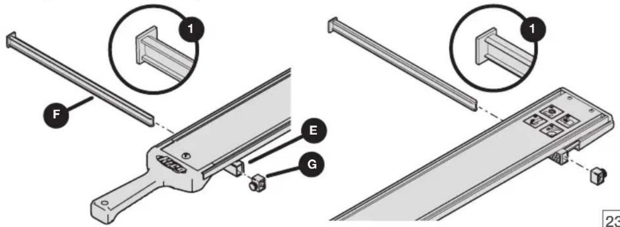 Kreg Straight Edge Guide - ATTENTION Les bras indicateurs de ligne de coupe sont réversibles pour les scies à lame gauche ou droite. Reportez-vous à la section Calibration de ce manuel. - 1