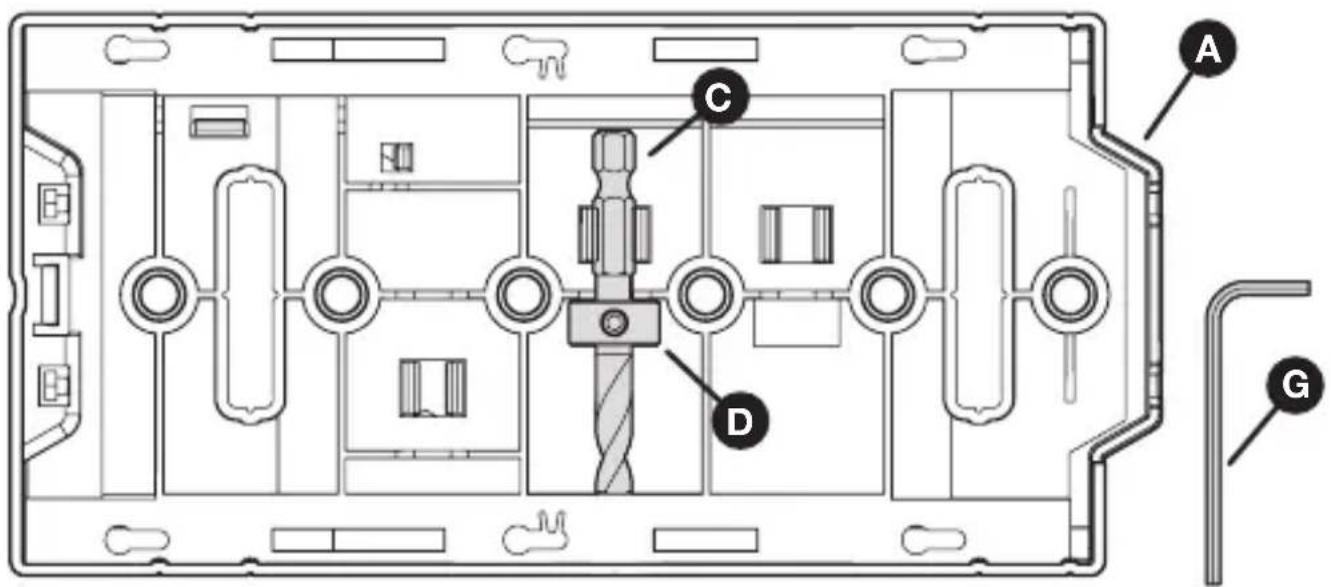Kreg Shelf Pin Jig - Colocar el limitador de profundidad en la broca - 1