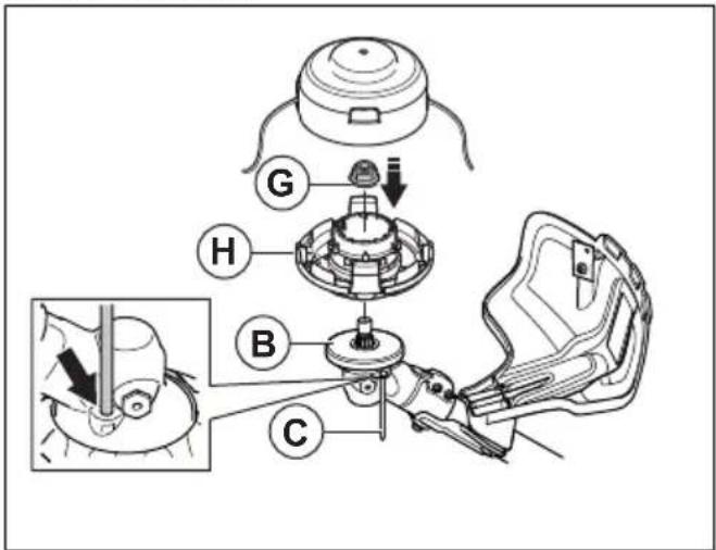 HUSQVARNA 525iLXT - Pour fixer la tête de désherbage E35B - 1