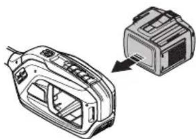 HUSQVARNA 525iLST - Para conectar la batería al producto - 2