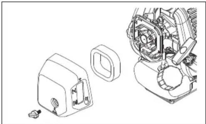 HUSQVARNA 321R - Pour nettoyer le filtre à air - 2