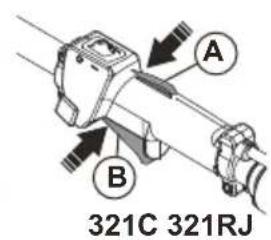 HUSQVARNA 321R - Bloqueio do gatilho do acelerador - 2