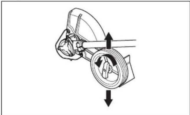 HUSQVARNA 525iES - Pour régler la profondeur de coupe de l'outil de coupe - 2