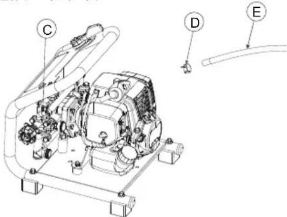 HUSQVARNA 321SP - 连接回流软管 - 1