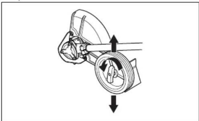 HUSQVARNA 525iECS - To adjust the cutting depth of the cutting attachment - 2