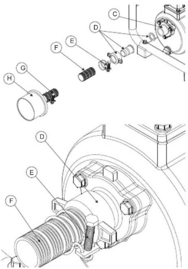 HUSQVARNA W25PEN - การติดตั้งท่อดูด - 1