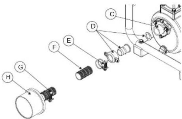 HUSQVARNA W25PEN - Lắp đặt ống hút - 1