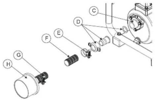 HUSQVARNA W25PEN - Pour installer le tuyau d'aspiration - 1