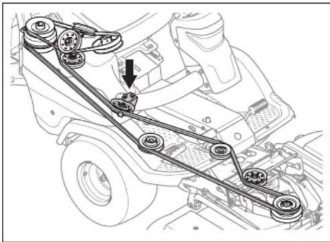 HUSQVARNA P 524X EFI - Pour remplacer la courroie de PDF - 13