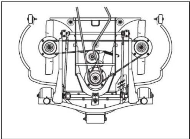 HUSQVARNA P 524X EFI - De riem op het maaidek vervangen (C112, C112X, C122, C122X) - 9