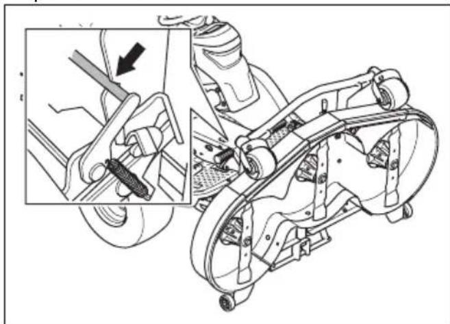 HUSQVARNA P 524X EFI - Pour mettre le carter de coupe en position d'entretien - 7