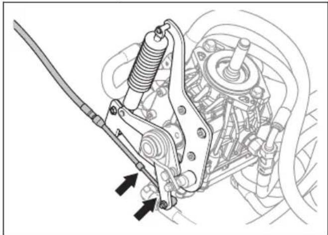 HUSQVARNA P 524X EFI - So schmieren Sie das Kabel des hydrostatischen Getriebes - 1