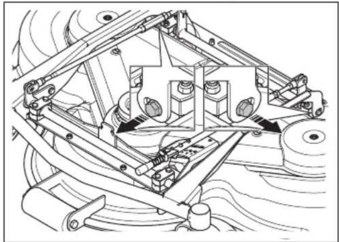 HUSQVARNA P 524X EFI - Pour régler le témoin de hauteur de coupe (C112X, C122X, R137X) - 7
