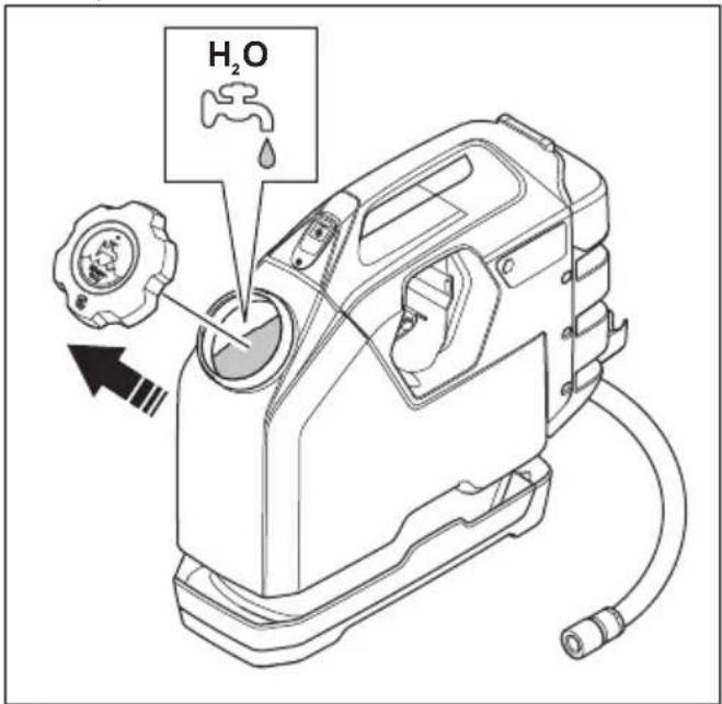 HUSQVARNA WT 15i - Pour remplir le réservoir d'eau - 2