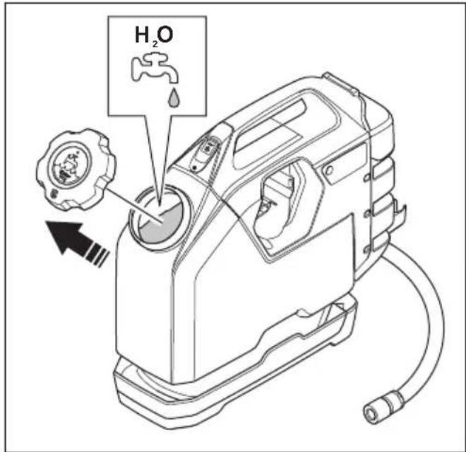 HUSQVARNA WT 15i - 물 탱크 채우는 방법 - 2