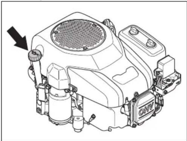 HUSQVARNA TC 112 - Het motoroliepeil controleren - 1