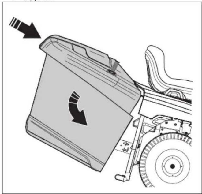 HUSQVARNA TC 112 - Pour installer et déposer le collecteur d'herbe - 1