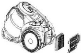 GUTFELS AIRFRY 3010 - Replacing the HEPA filter - 2