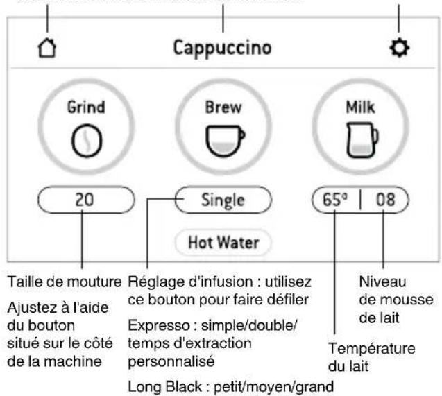 SAGE the Oracle Touch BES990 - ÉCRAN DES BOISSONS - 1