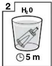 2 H₂O ② 5 m