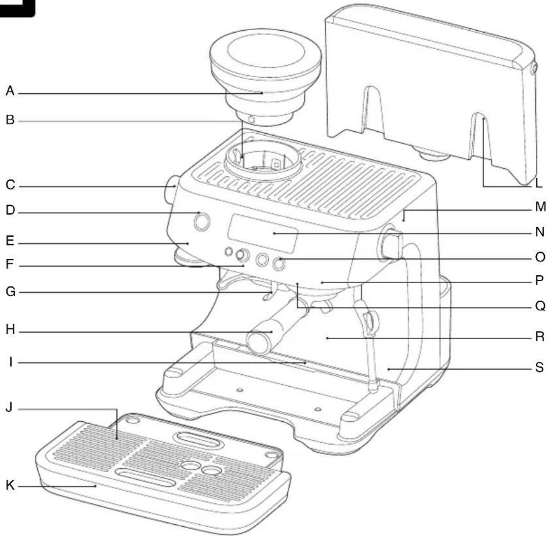 SAGE The Barista Pro BES878 - Components - 1