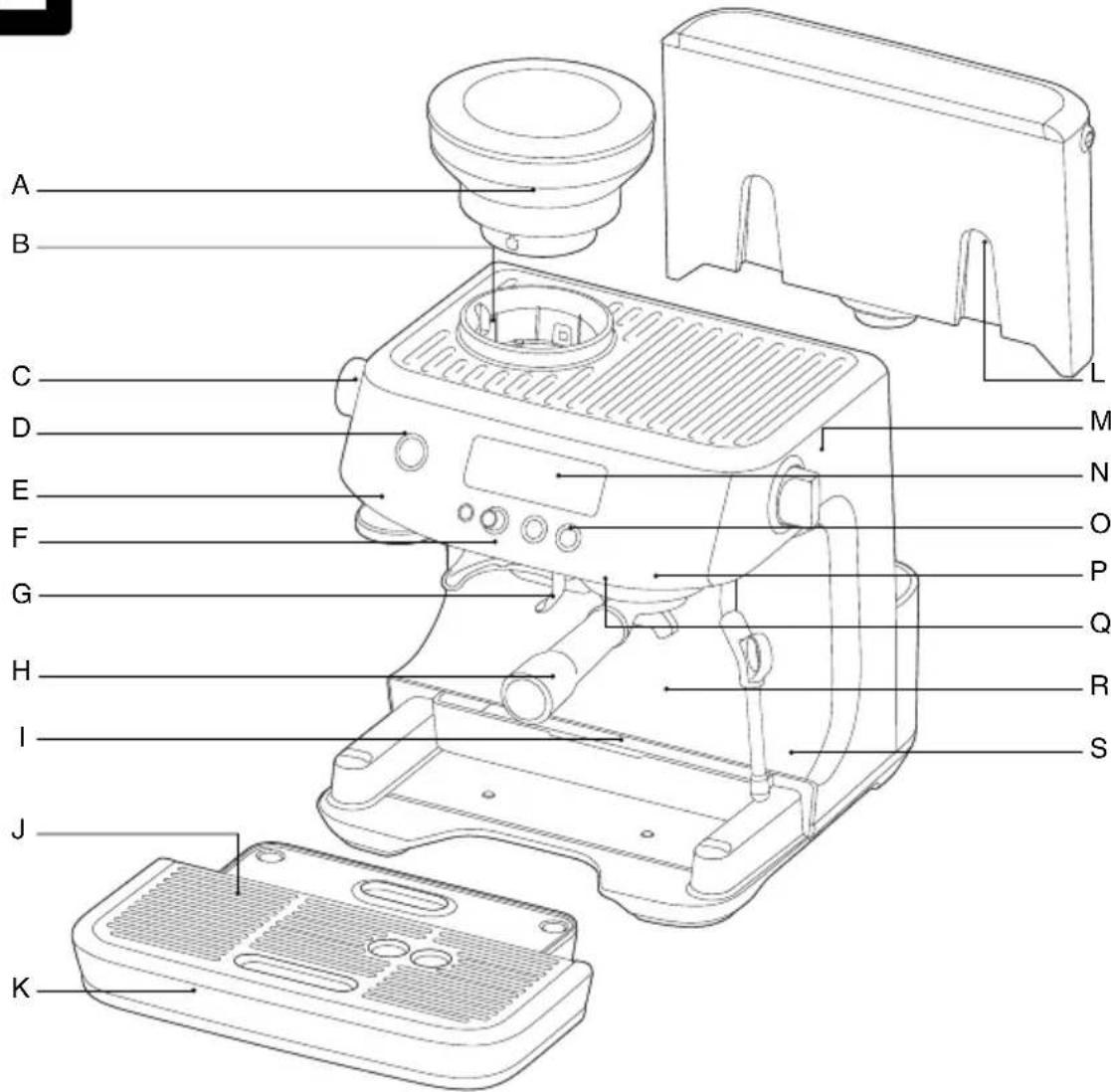SAGE The Barista Pro BES878 - Komponenten - 1